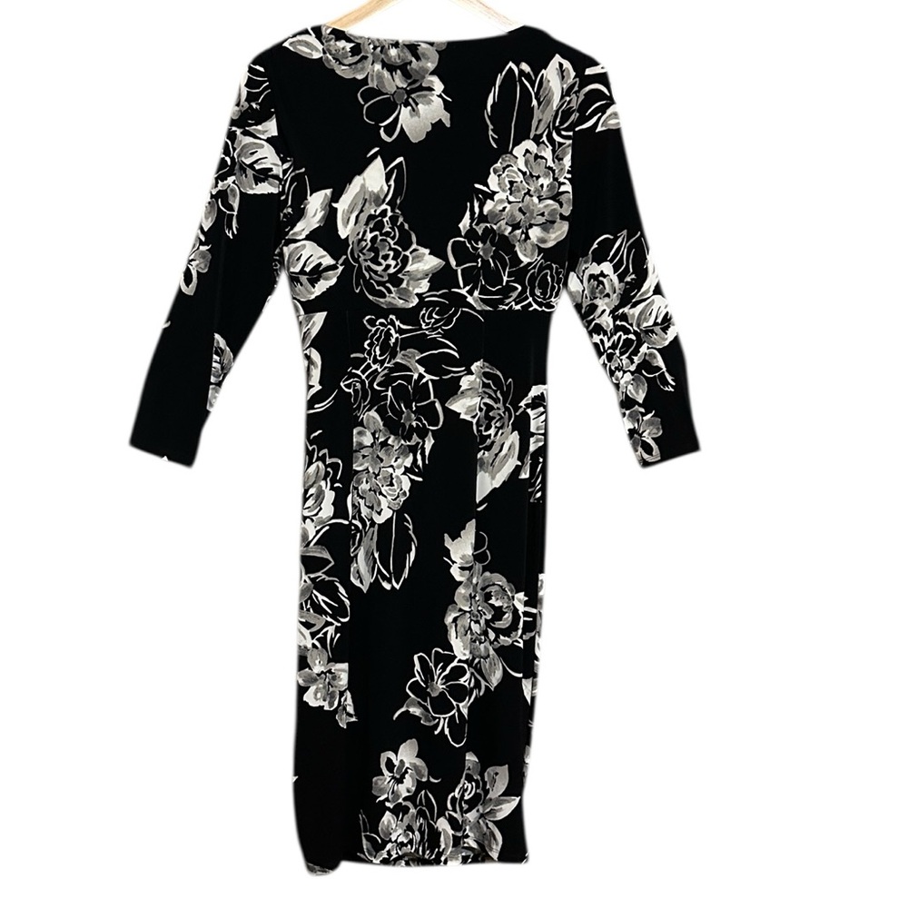 NWT Lauren Ralph Lauren Elegant Long Sleeve
Black and White Floral Dress Size 6 - Picture 5 of 14